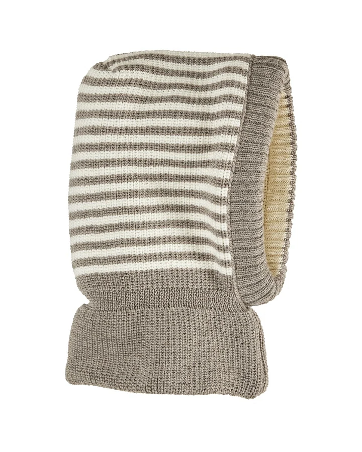 Baby und Kinder Schalmütze taupe-natur Gr. 46/48