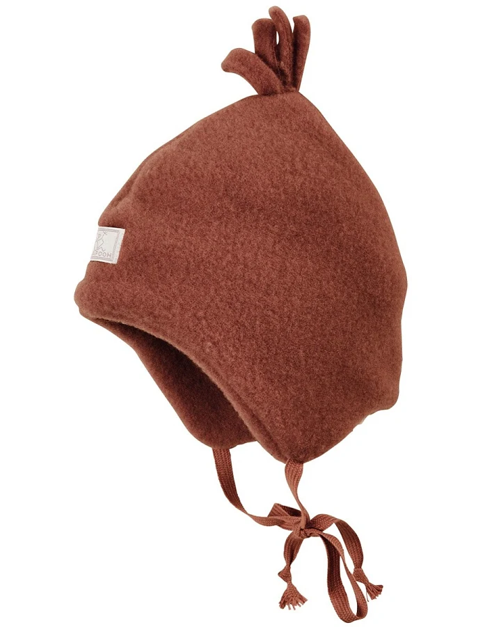 Pickapooh Baby und Kinder Mütze Bio-Schurwolle Fleece redwood Gr.44