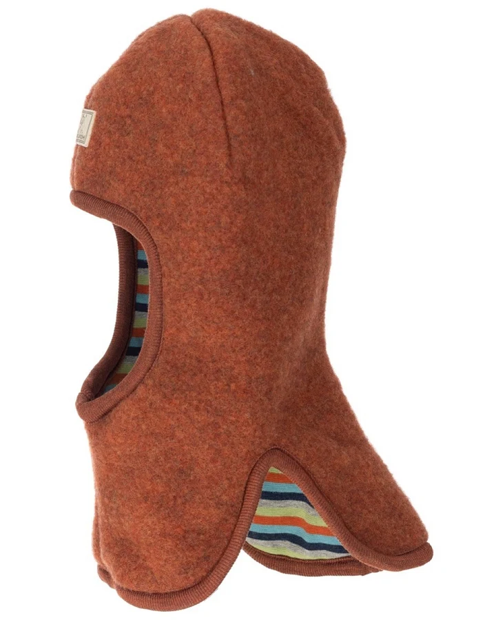 Pickapooh Baby und Kinder Schlupfmütze zum Wenden Bio-Schurwolle redwood Gr. 48