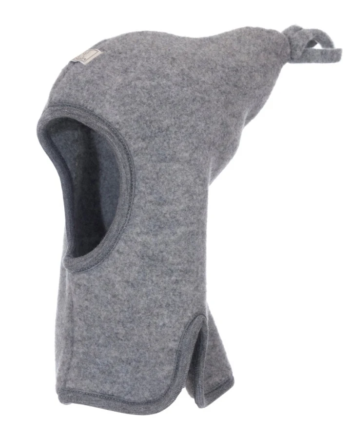 Pickapooh Baby und Kinder Schlupfmütze Mara Bio-Schurwolle Fleece hellgrau Gr. 48