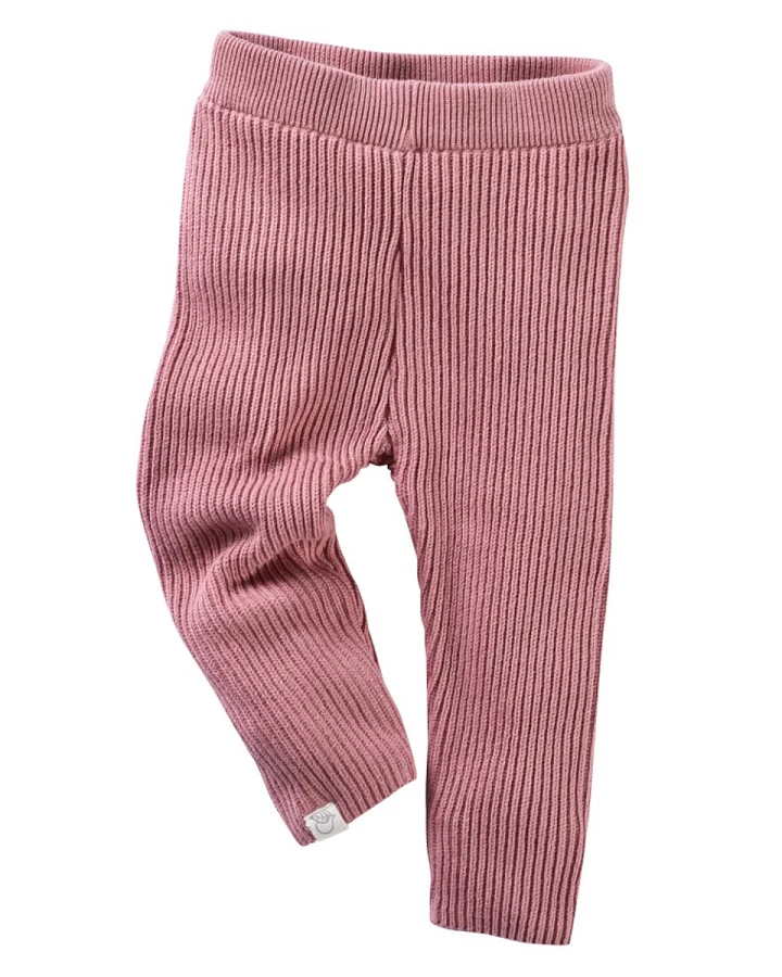Baby und Kinder Leggings Strick-Qualität Bio-Baumwolle rose Gr.62/68