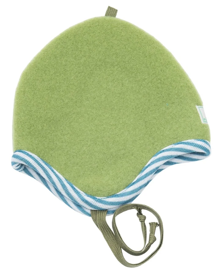 Pickapooh Kinder Mütze Bio-Merinowolle Fleece moosgrün Gr.48