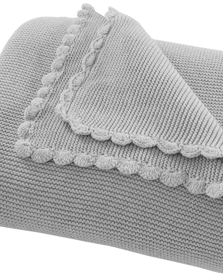 Kuscheldecke für Erwachsene Bio-Baumwolle grey Maße 130 x 170 cm