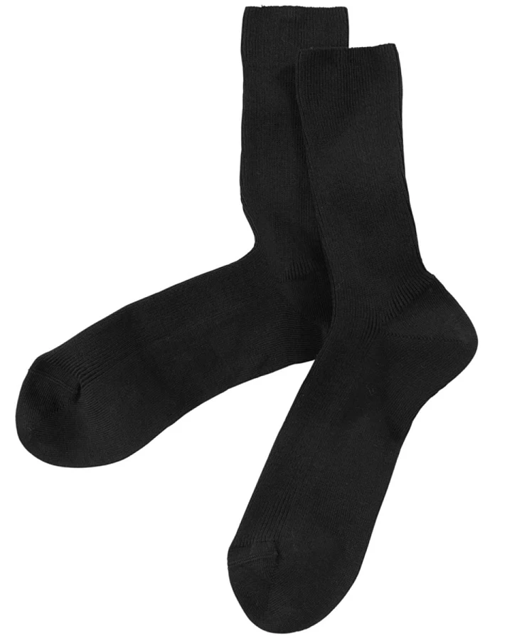 Baumwollsocke Bio-Baumwolle schwarz Gr.37-38