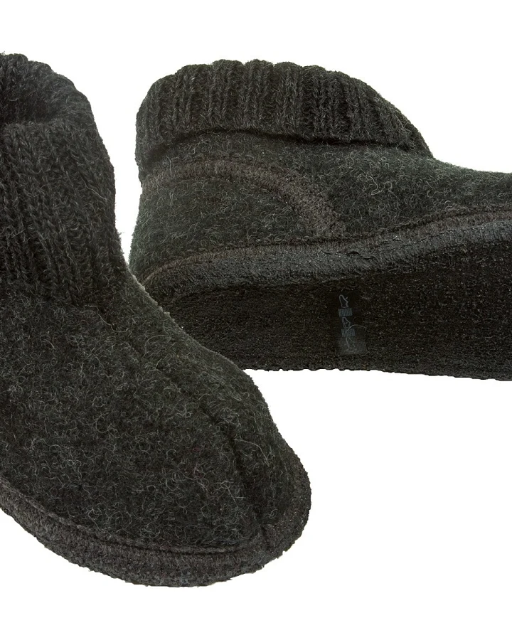 Kinder Hausschuhe Hüttenschuhe anthrazit Gr.23