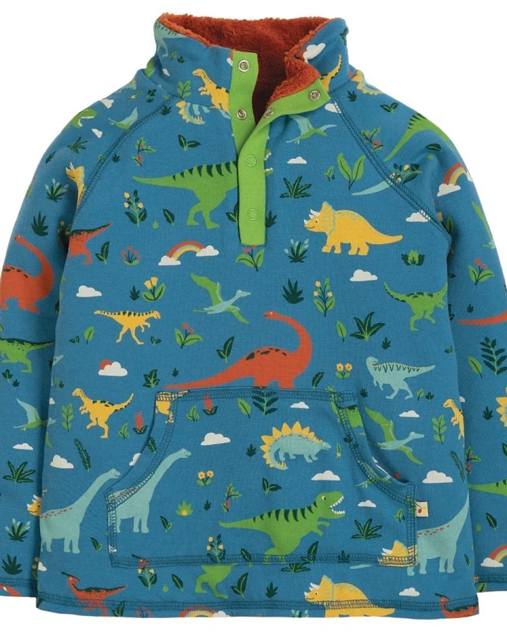 Frugi Kinder Wendepullover Dino Gr.4 (12-18 Monate)