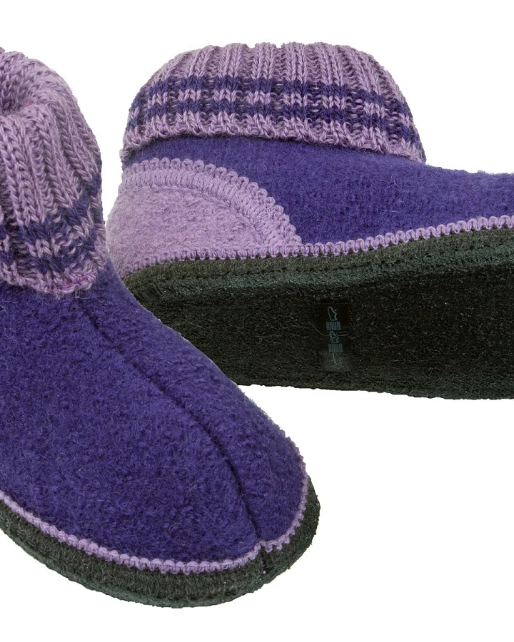 Kinder Hausschuhe Hüttenschuhe pflaume Gr.23