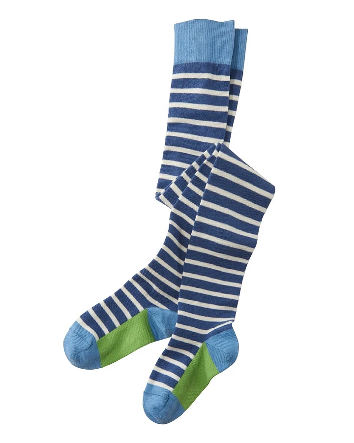 Kinder Strumpfhose jeansblau-geringelt Gr.1-2