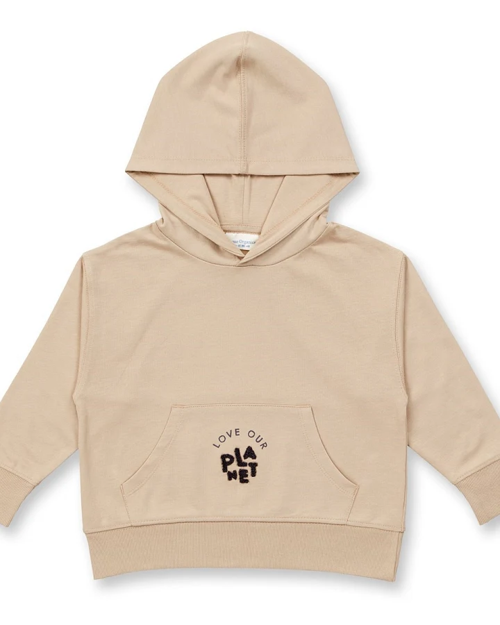 Sense Organics Kinder Pullover mit Kapuze sand Gr.92 (18-24 Monate)