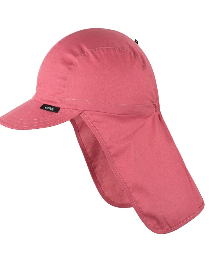 PURE PURE by Bauer Baby und Kinder Sonnenschutz Mütze UV 50 mauve Gr. 51