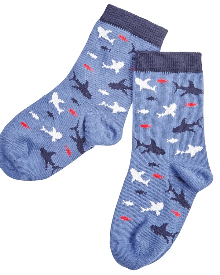 Kinder Socken Baumwolle (kbA) Hai navigator Gr.5-6