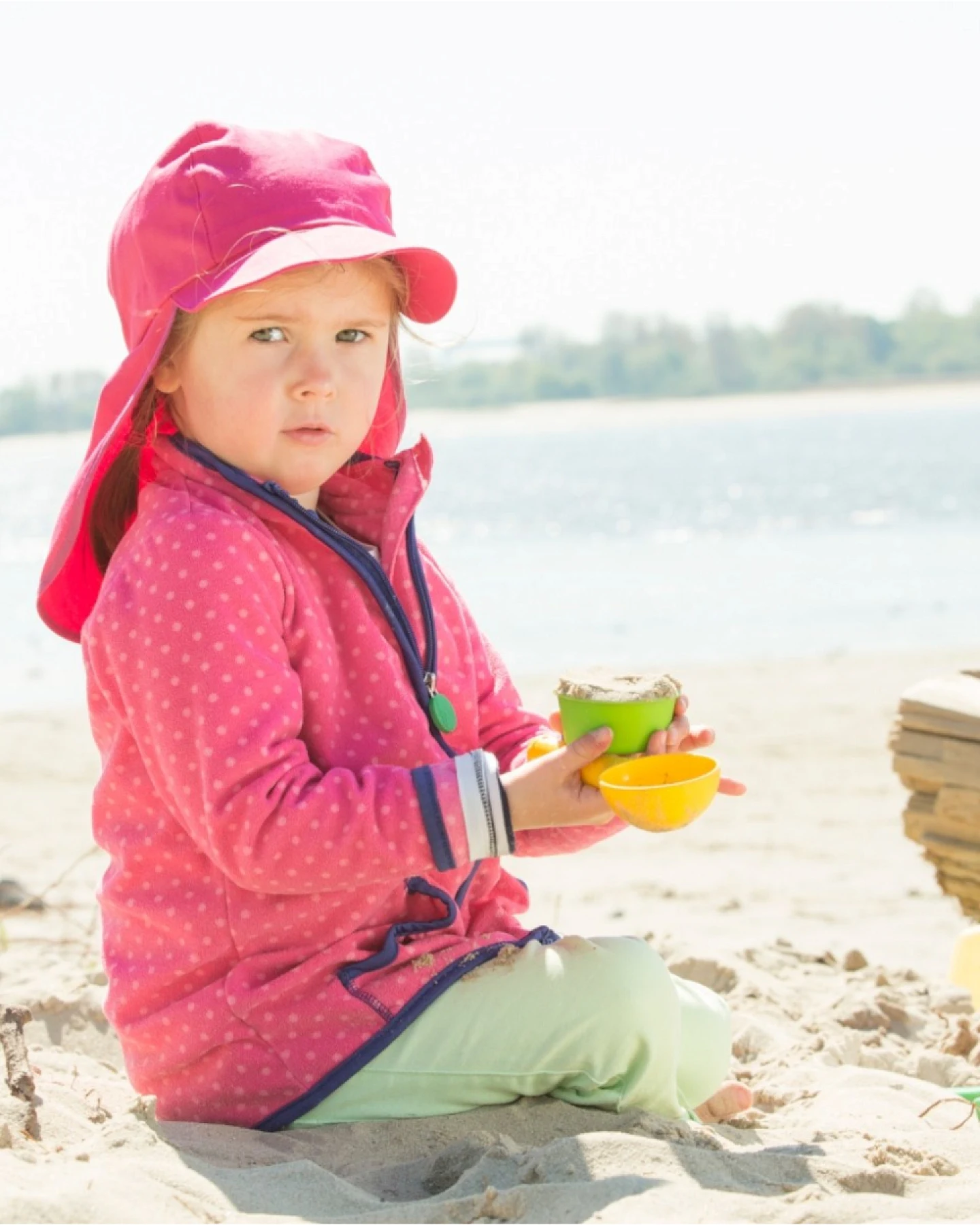 Pickapooh Kinder Sonnenschutz Mütze Legionär UV-60 azalea Gr.48 – Ansicht 2
