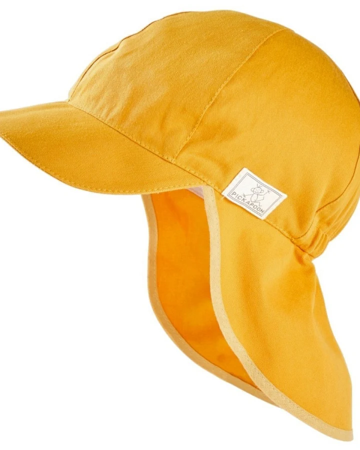 Pickapooh Baby und Kinder Mütze UV-60 golden yellow Gr.48