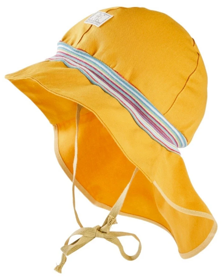 Pickapooh Baby und Kinder Mütze Feuerwehr Strick UV-60 golden yellow Gr.48