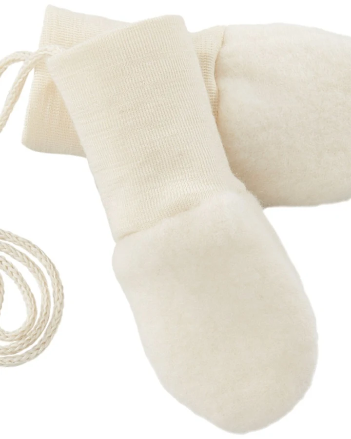 Engel Natur Babyhandschuhe Bio-Merinowolle Fleece natur Gr. 1