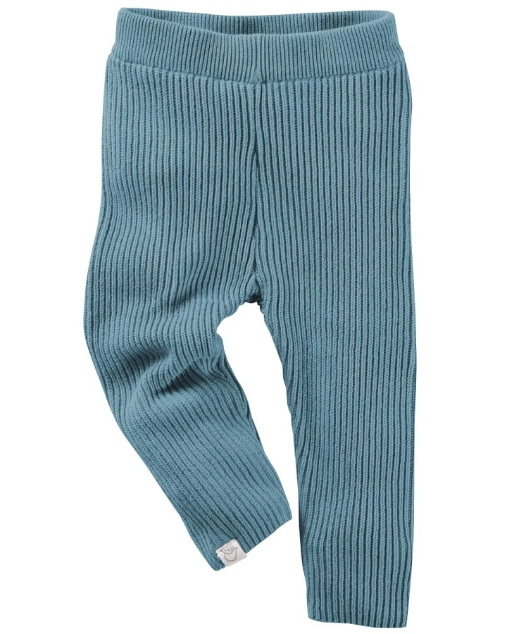 Baby und Kinder Leggings Strick-Qualität Bio-Baumwolle blau Gr.62/68