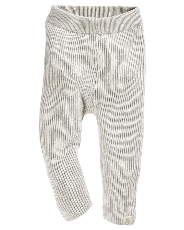 Baby und Kinder Leggings Strick-Qualität Bio-Baumwolle beige melange Gr.62/68