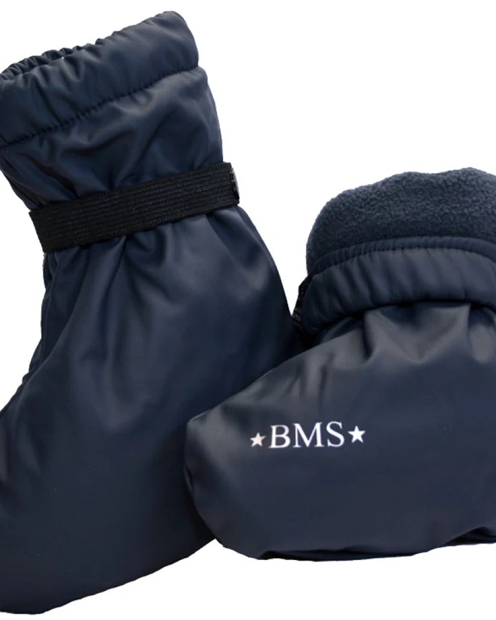 BMS Buddel- und Krabbelschuhe Füsslinge für Babys, gefüttert, SoftSkin marine
