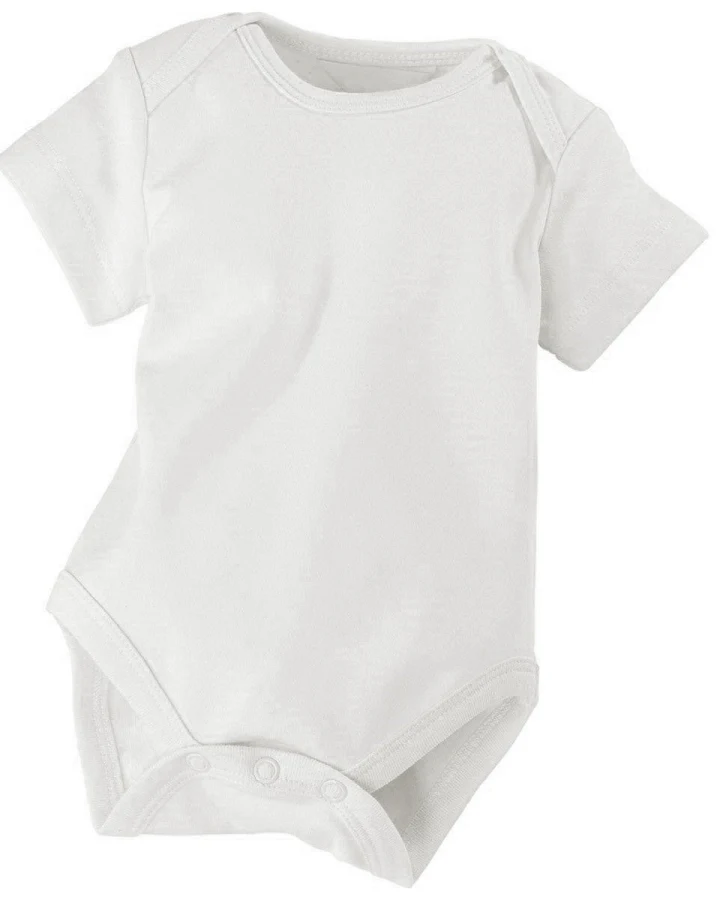 Baby Body Kurzarm Bio Baumwolle weiß Gr.50/56