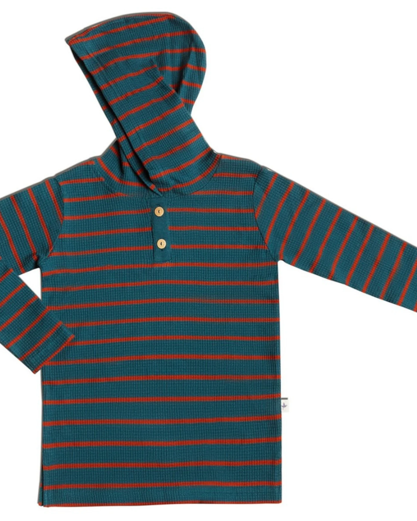 Baby und Kinder Shirt mit Kapuze Piqué Waldstreifen Gr.74/80 – Ansicht 2