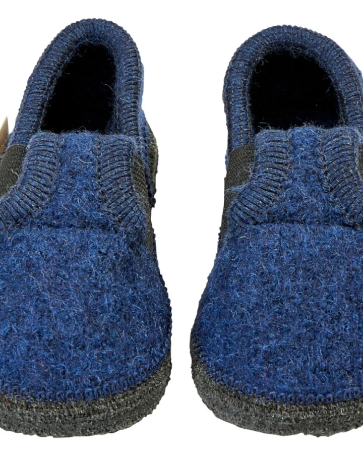 Kinder Hausschuhe Walkpuschen inkblau Gr. 23