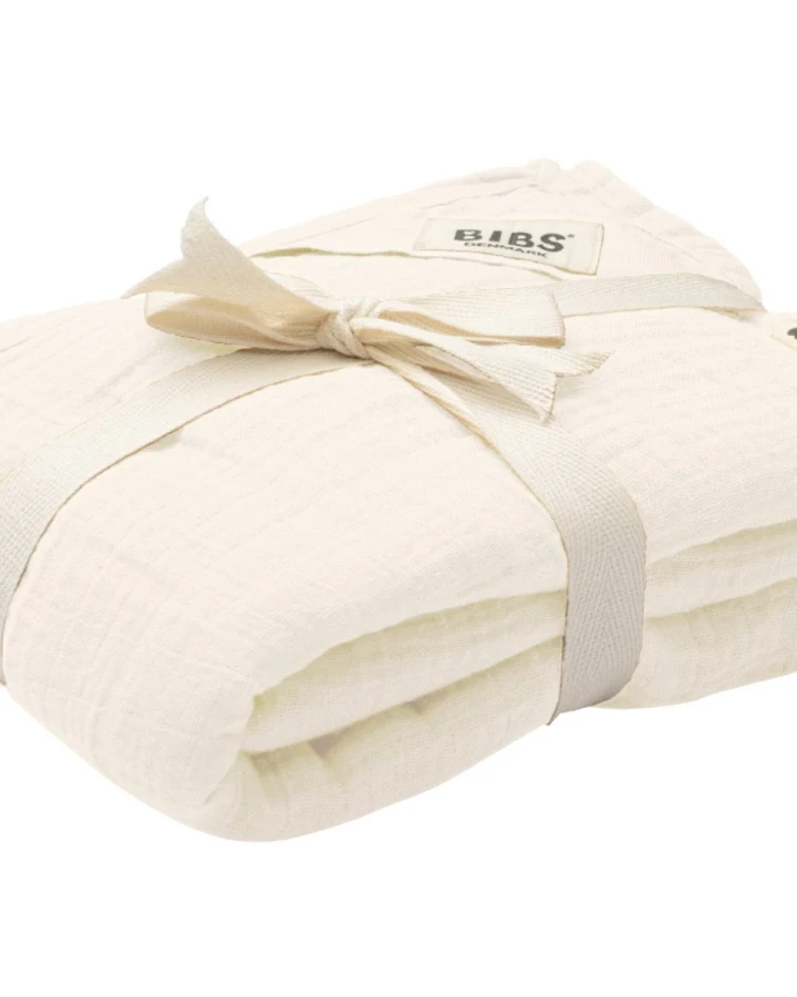 BIBS Pucktuch Bio-Baumwolle Musselin Ivory Maße 120 x 120 cm