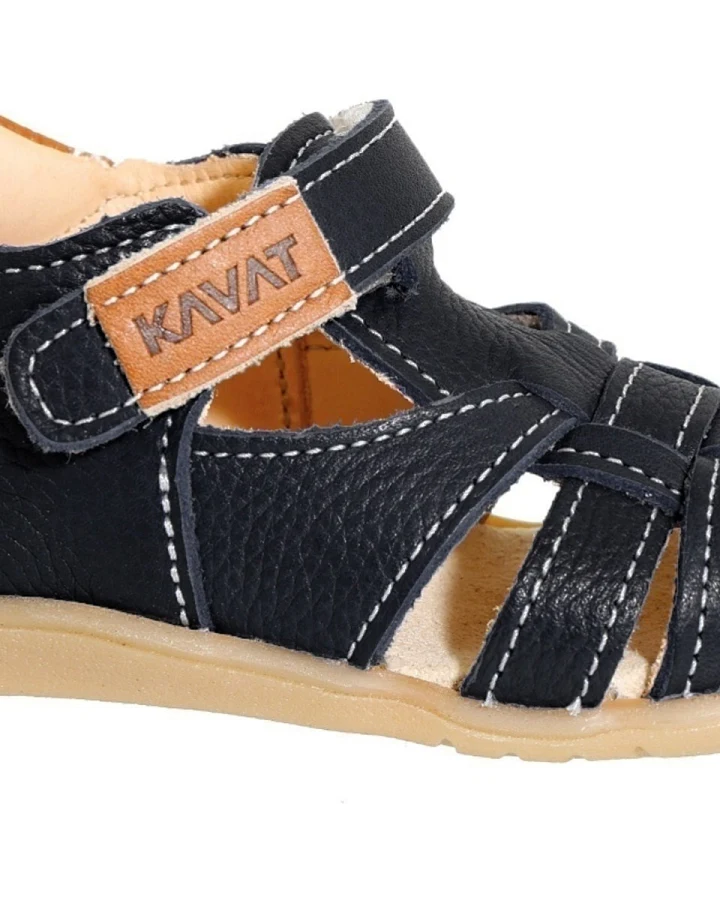 Kavat Kinder Sandalen Rullsand pflanzlich gegerbt navy Gr.22