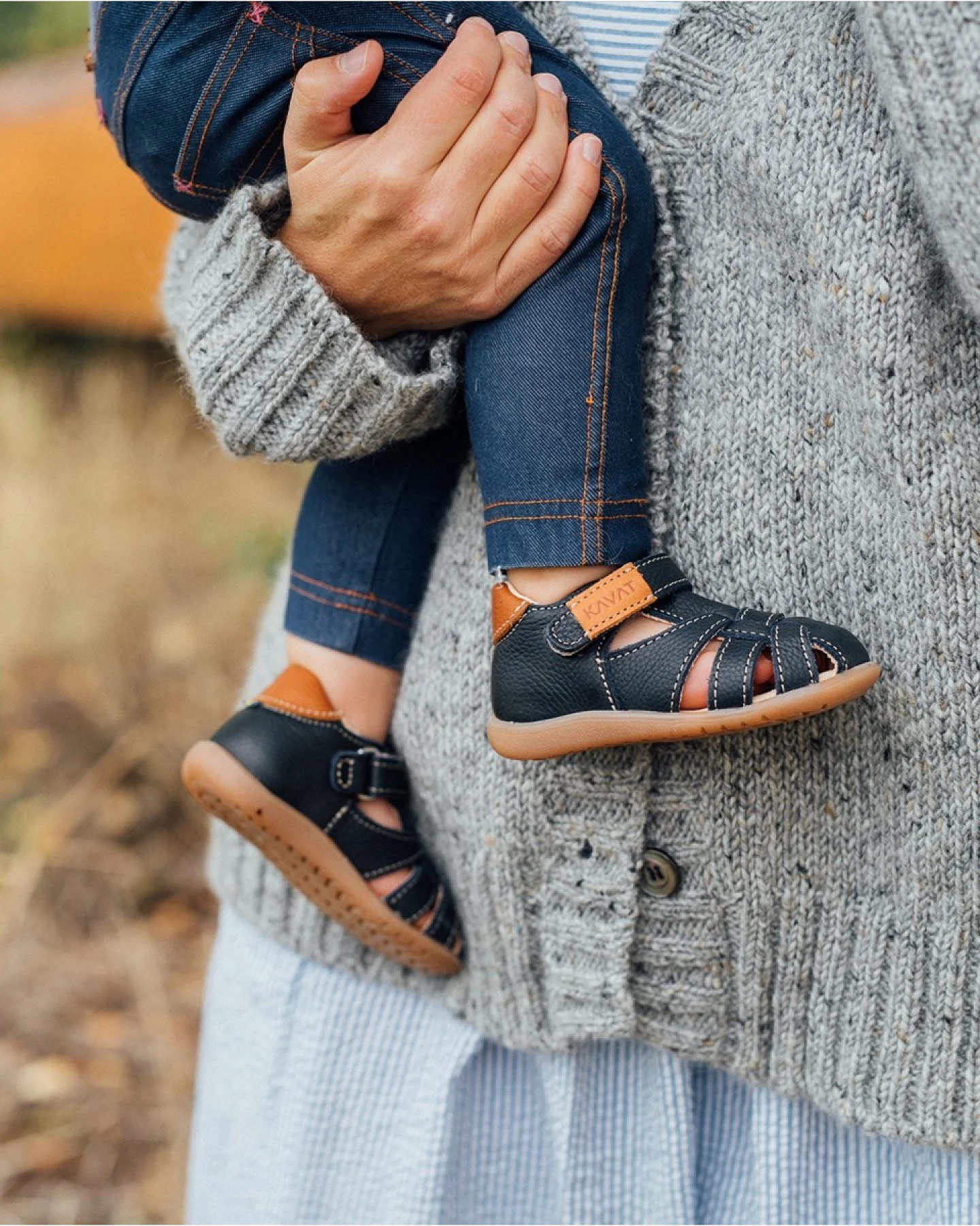 Kavat Kinder Sandalen Rullsand pflanzlich gegerbt navy Gr.22 – Ansicht 2
