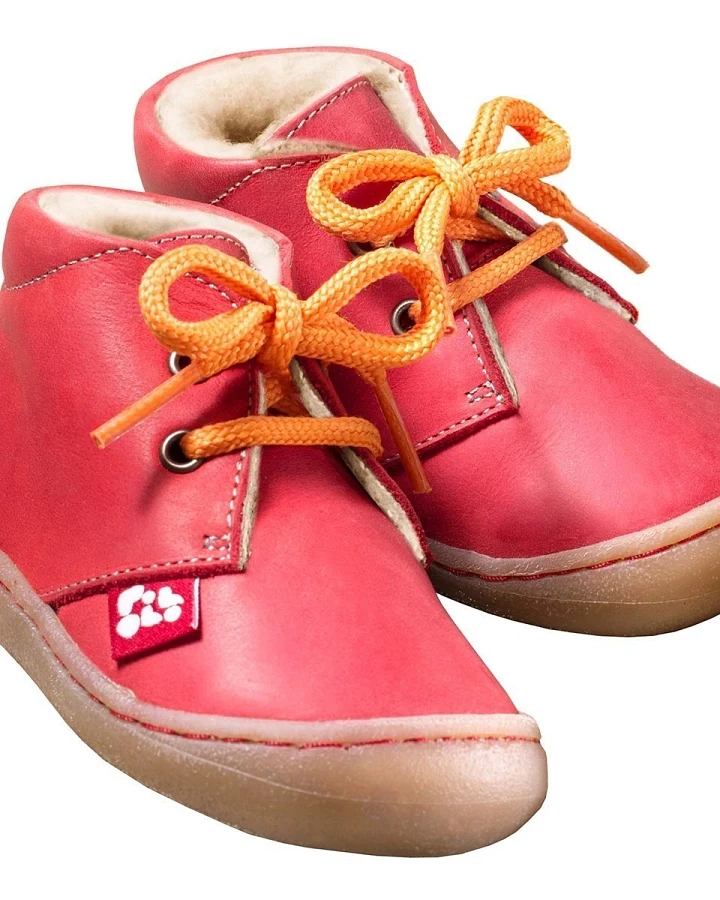 Pololo Kinder Schuhe "Juan" pflanzlich gegerbt, gefüttert pepper Gr.23