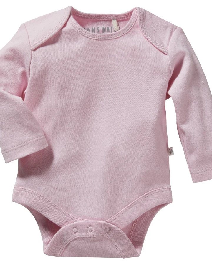 Baby Langarmbody Bio-Baumwolle hellrosa Gr. 62/68