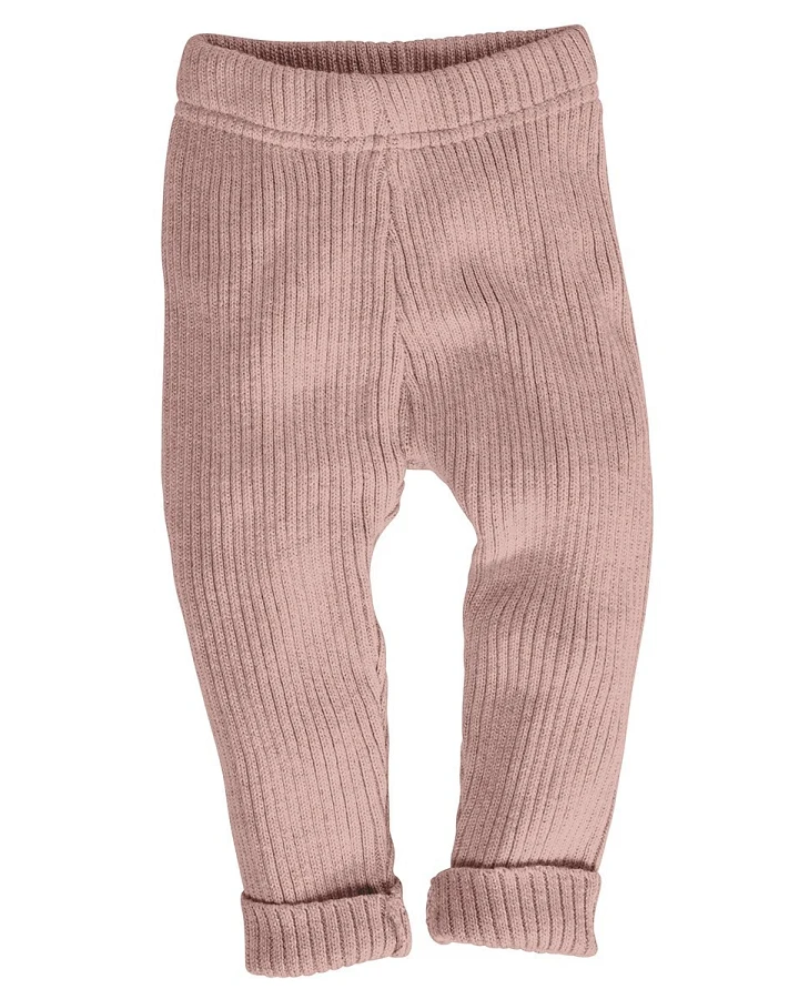 Baby und Kinder Leggings Bio-Baumwolle Strick rose Gr.62/68