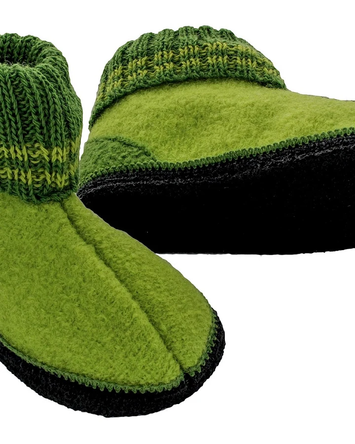Kinder Hausschuhe Hüttenschuhe grün Gr.23