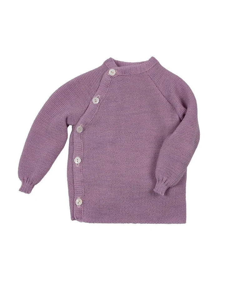 Baby Jacke Schlüttli Bio-Merinowolle lilac Gr.50/56
