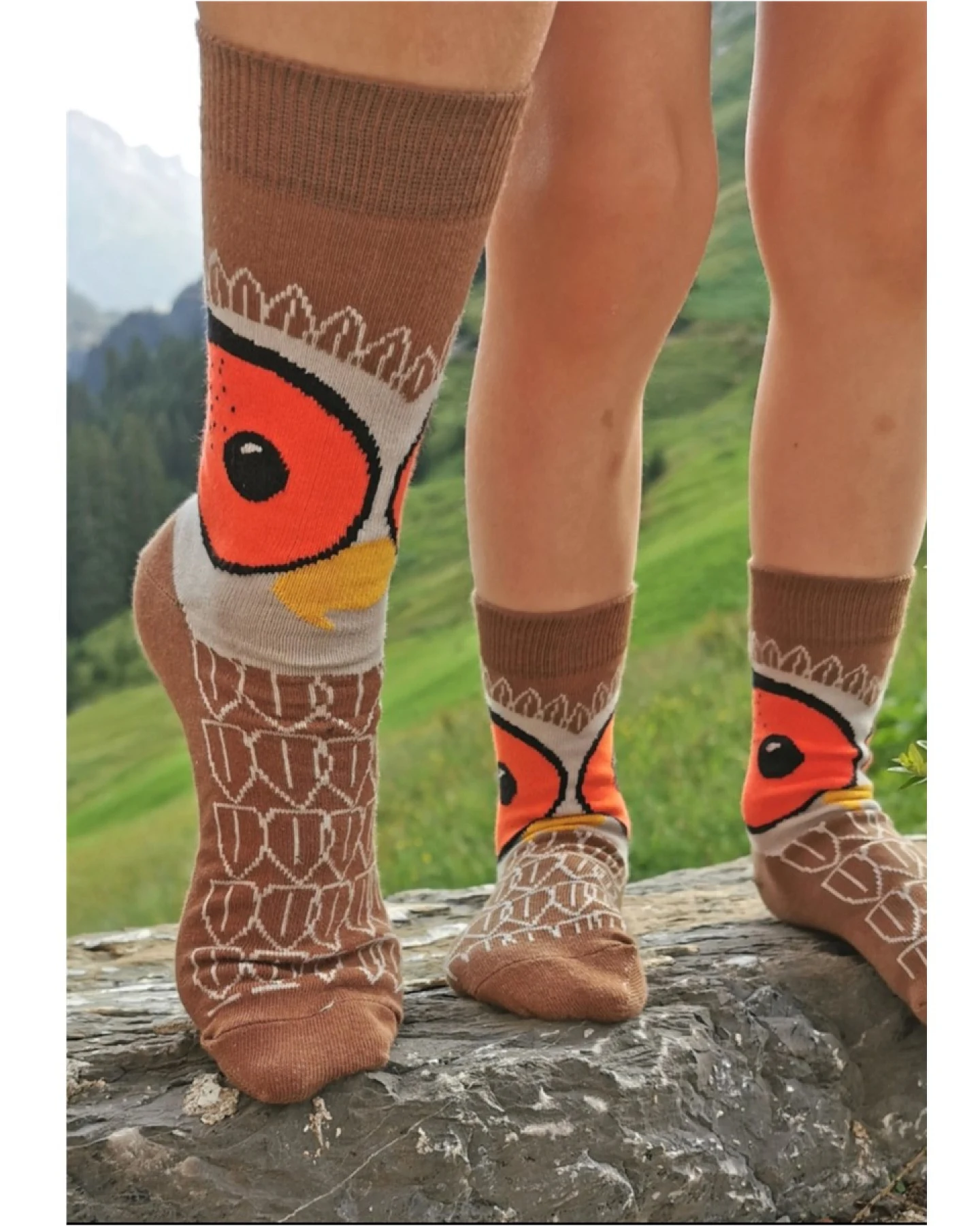 Kinder Socken Eule braun Gr.19-22 – Ansicht 2