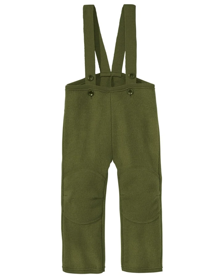 Disana Kinder Latzhose Bio-Merinowolle Walk oliv Gr. 86/92
