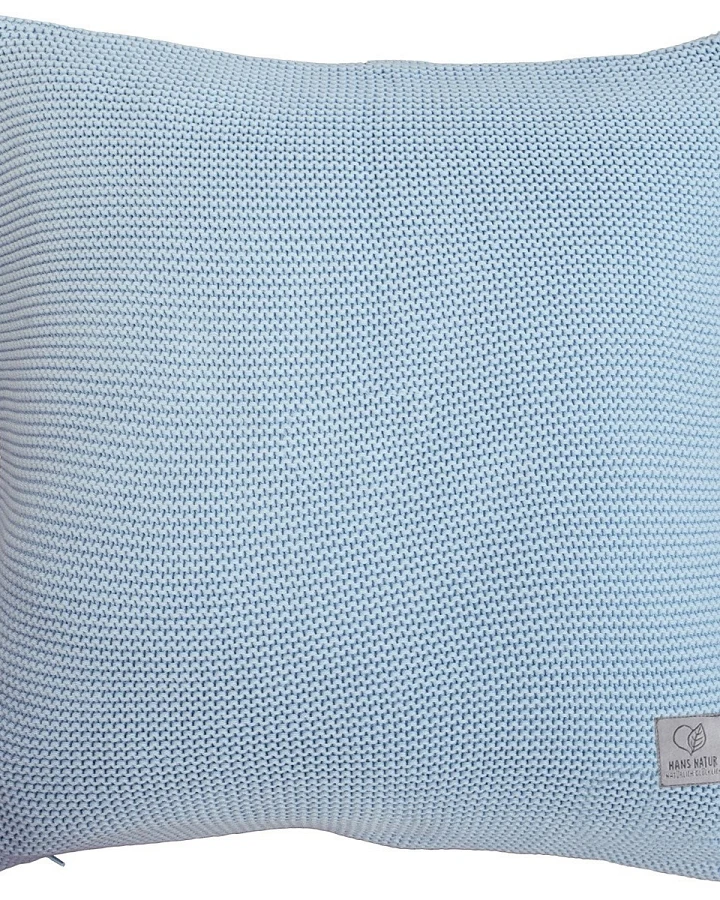 Kissenbezug 40x40 cm Bio-Baumwolle, bleu Mit Reißverschluss
