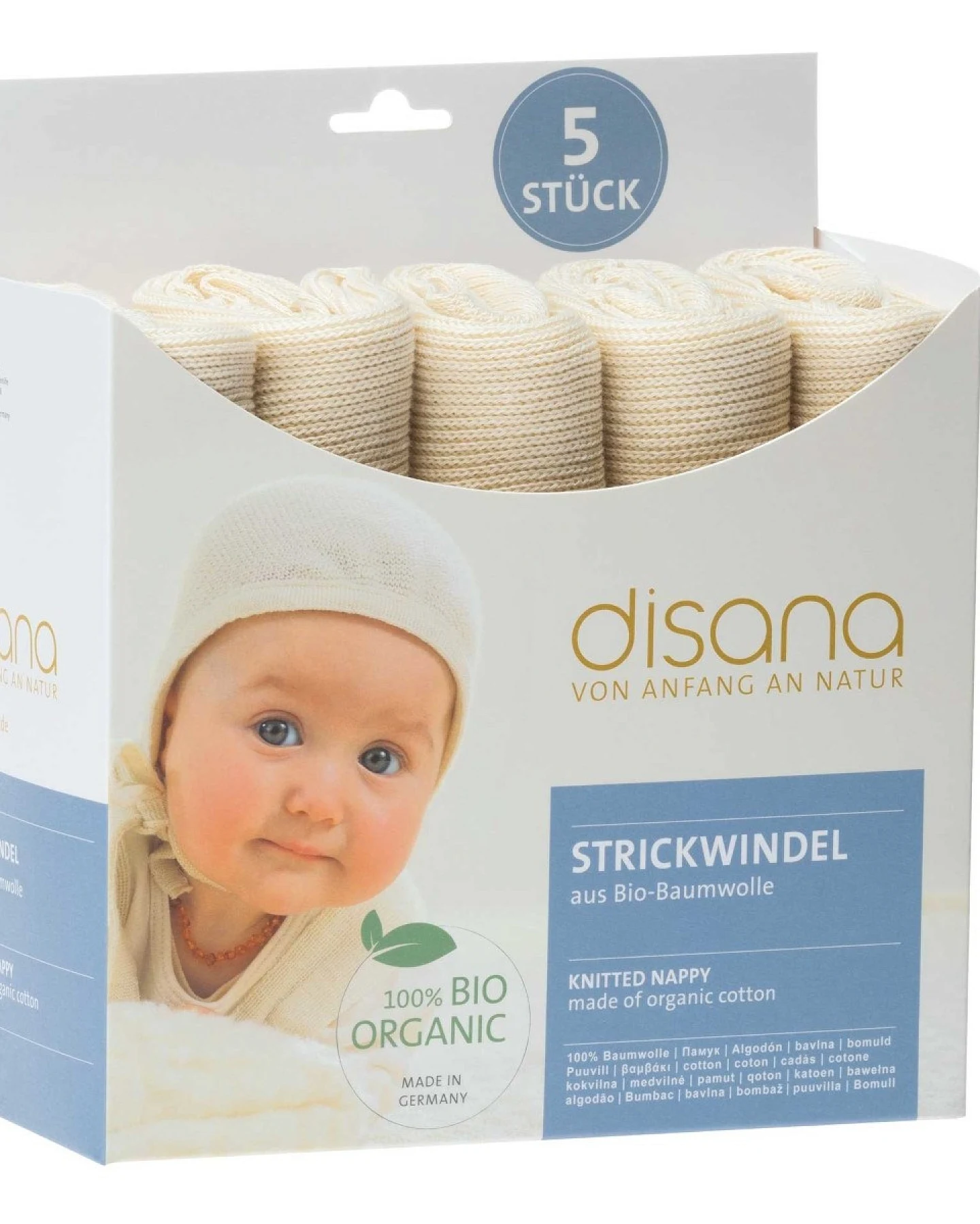 Disana Strickwindel Bio Baumwolle 5er Set Bio-Baumwolle (kbA) – Ansicht 2