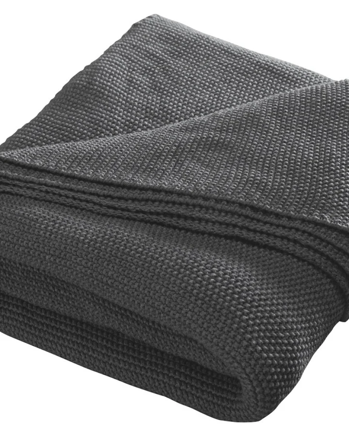Kuscheldecke für Erwachsene Bio-Baumwolle dark grey Maße 150 x 200 cm