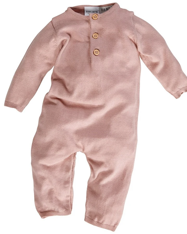 Baby Overall Baumwolle Strick rose Gr.50/56