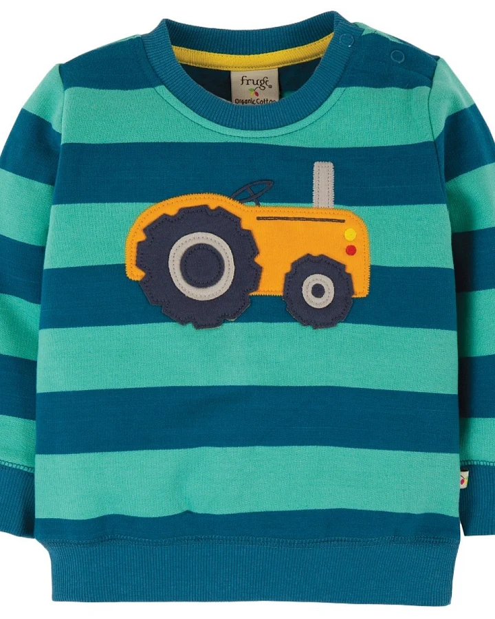 Frugi Baby und Kinder Langarmshirt Traktor Gr.3 (6-12 Monate)