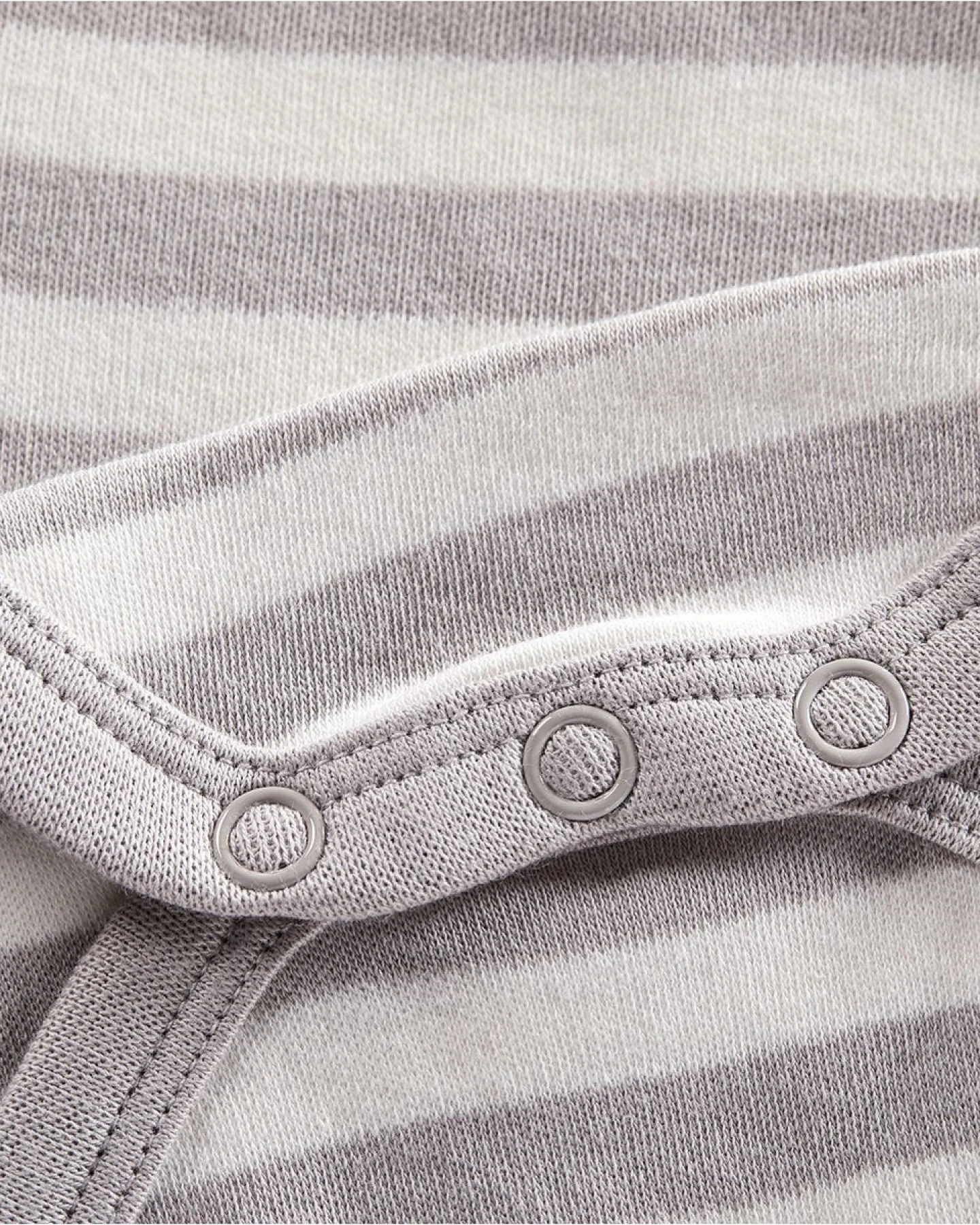 Baby Body Kurzarm Bio Baumwolle grau-off white Gr.74/80 – Ansicht 2