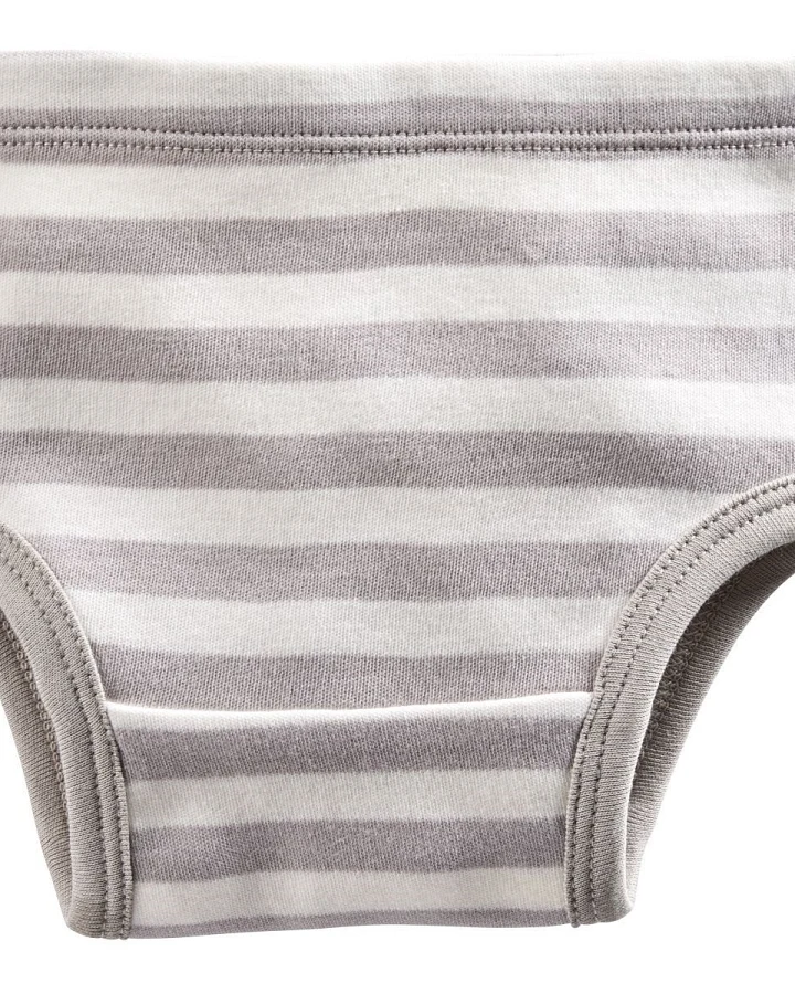 Kinder Slip Bio-Baumwolle grau-off white Gr.74/80