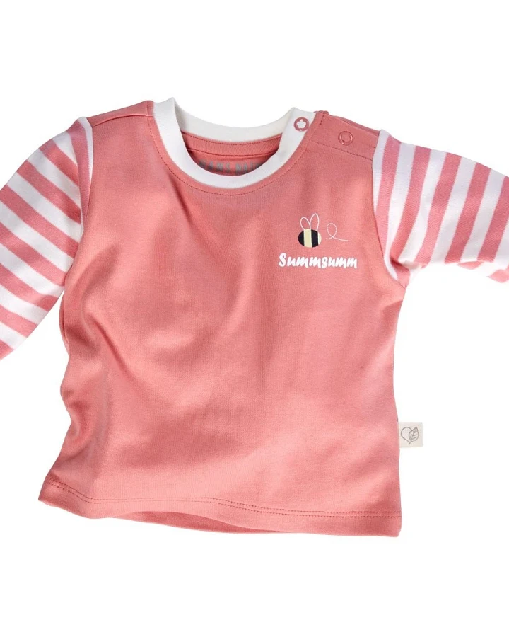 Baby Langarmshirt Bio-Baumwolle rosa Gr.62/68