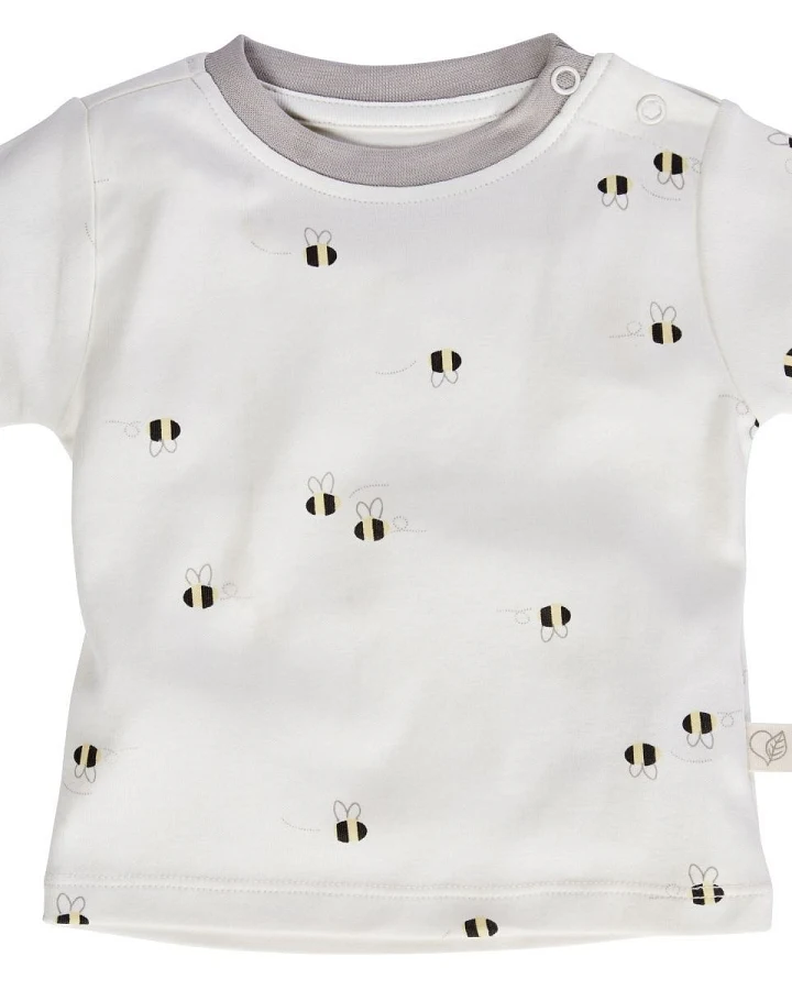 Baby T-Shirt Bio-Baumwolle Biene grau Gr.50/56