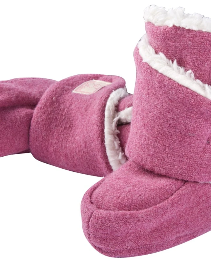 Pickapooh Baby Hausschuhe Babyschuhe Walk-Boots mit Klettverschluss rose Gr.1 (0-3 Monate)