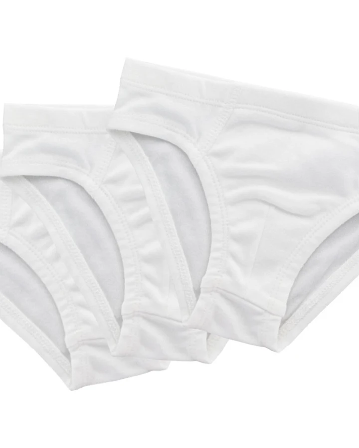 Jungen Slip Bio-Baumwolle 3er Set off white Gr. 98/104