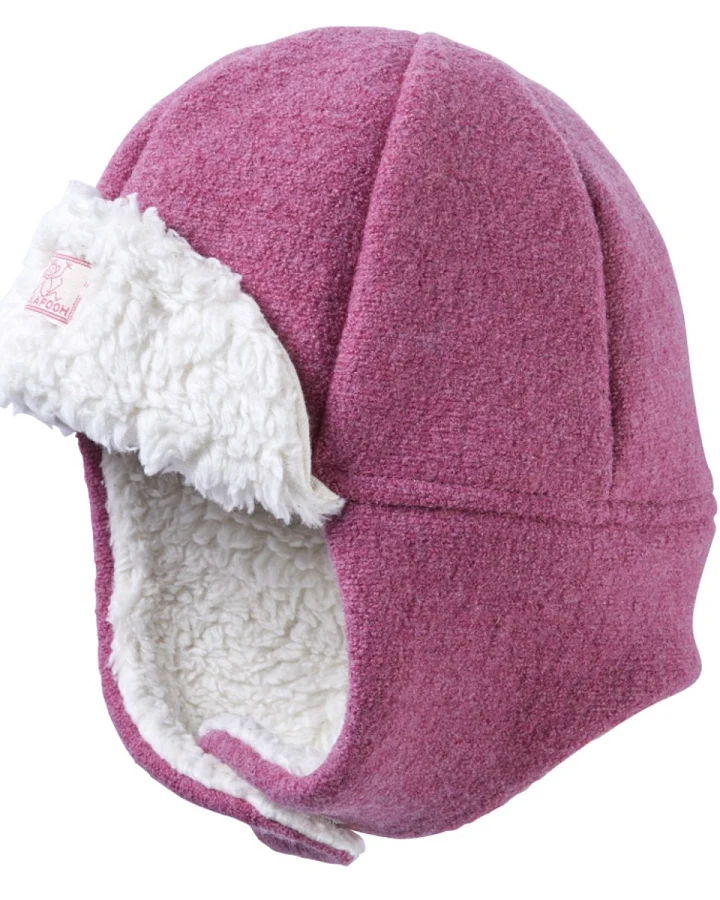 Pickapooh Baby und Kinder Mütze Bio-Schurwolle wild rosa Gr. 48