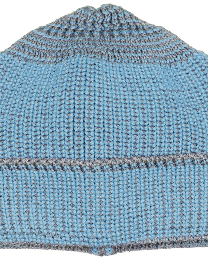 Pickapooh Kinder Mütze "Walter" Bio Schurwolle blau-grau Gr.1 (48-50)