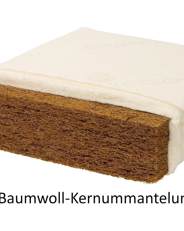 3-Schicht Bio Jugendmatratze Kokos Jeunesse classic Bio-Baumwolle 90 x 200 cm