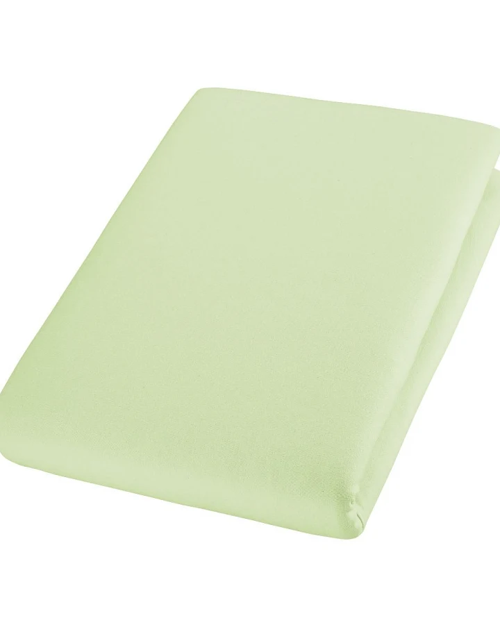 Spannbettlaken Bio-Baumwolle Jersey hellgrün Gr.2 (90x190x18-100x200x18 cm)
